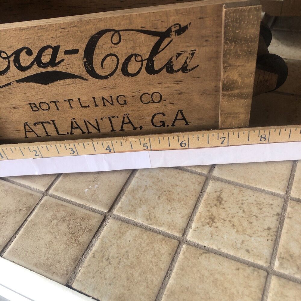 Vitange Coca Cola Wood Box coke advertising Bottling Co Atlanta GA -5 P… - Picture 9 of 16